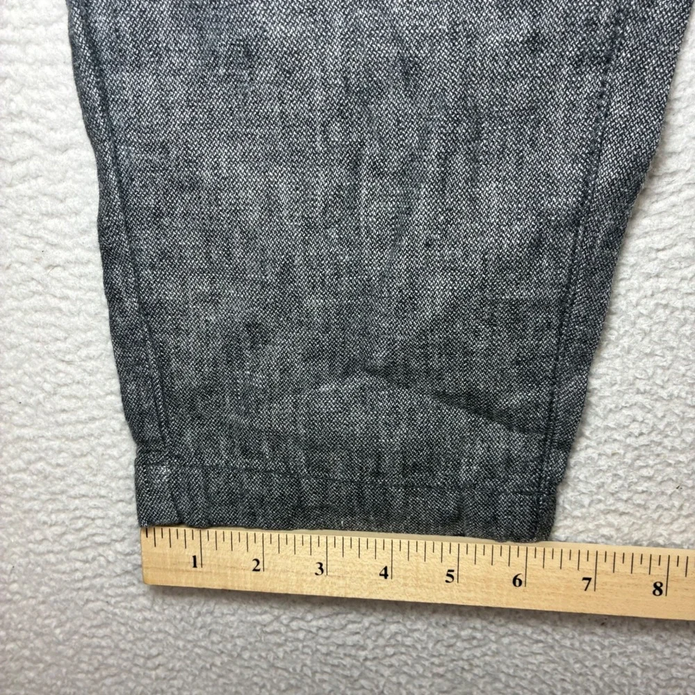Banana Republic Linen Blend Pants Men 31x27 Black Athletic Chino Summer Cropped